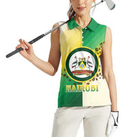 Personalised Nairobi Kenya Women Sleeveless Polo Shirt The Green City under the Sun