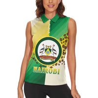 Personalised Nairobi Kenya Women Sleeveless Polo Shirt The Green City under the Sun