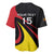 Uganda Rugby Custom Baseball Jersey Black Crowned Crane Mascot - Sporty Style