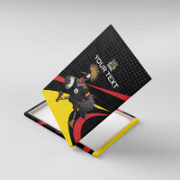 Uganda Rugby Custom Canvas Wall Art Black Crowned Crane Mascot - Sporty Style