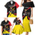 Uganda Rugby Custom Family Matching Mermaid Dress and Hawaiian Shirt Black Crowned Crane Mascot - Sporty Style