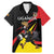 Uganda Rugby Custom Family Matching Mermaid Dress and Hawaiian Shirt Black Crowned Crane Mascot - Sporty Style