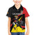 Uganda Rugby Custom Family Matching Mermaid Dress and Hawaiian Shirt Black Crowned Crane Mascot - Sporty Style