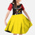 Uganda Rugby Custom Family Matching Off Shoulder Maxi Dress and Hawaiian Shirt Black Crowned Crane Mascot - Sporty Style