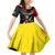 Uganda Rugby Custom Family Matching Off Shoulder Short Dress and Hawaiian Shirt Black Crowned Crane Mascot - Sporty Style