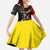Uganda Rugby Custom Family Matching Summer Maxi Dress and Hawaiian Shirt Black Crowned Crane Mascot - Sporty Style