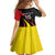 Uganda Rugby Custom Family Matching Summer Maxi Dress and Hawaiian Shirt Black Crowned Crane Mascot - Sporty Style