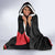Uganda Rugby Custom Hooded Blanket Black Crowned Crane Mascot - Sporty Style