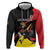 Uganda Rugby Custom Hoodie Black Crowned Crane Mascot - Sporty Style