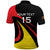 Uganda Rugby Custom Polo Shirt Black Crowned Crane Mascot - Sporty Style