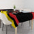 Uganda Rugby Custom Tablecloth Black Crowned Crane Mascot - Sporty Style