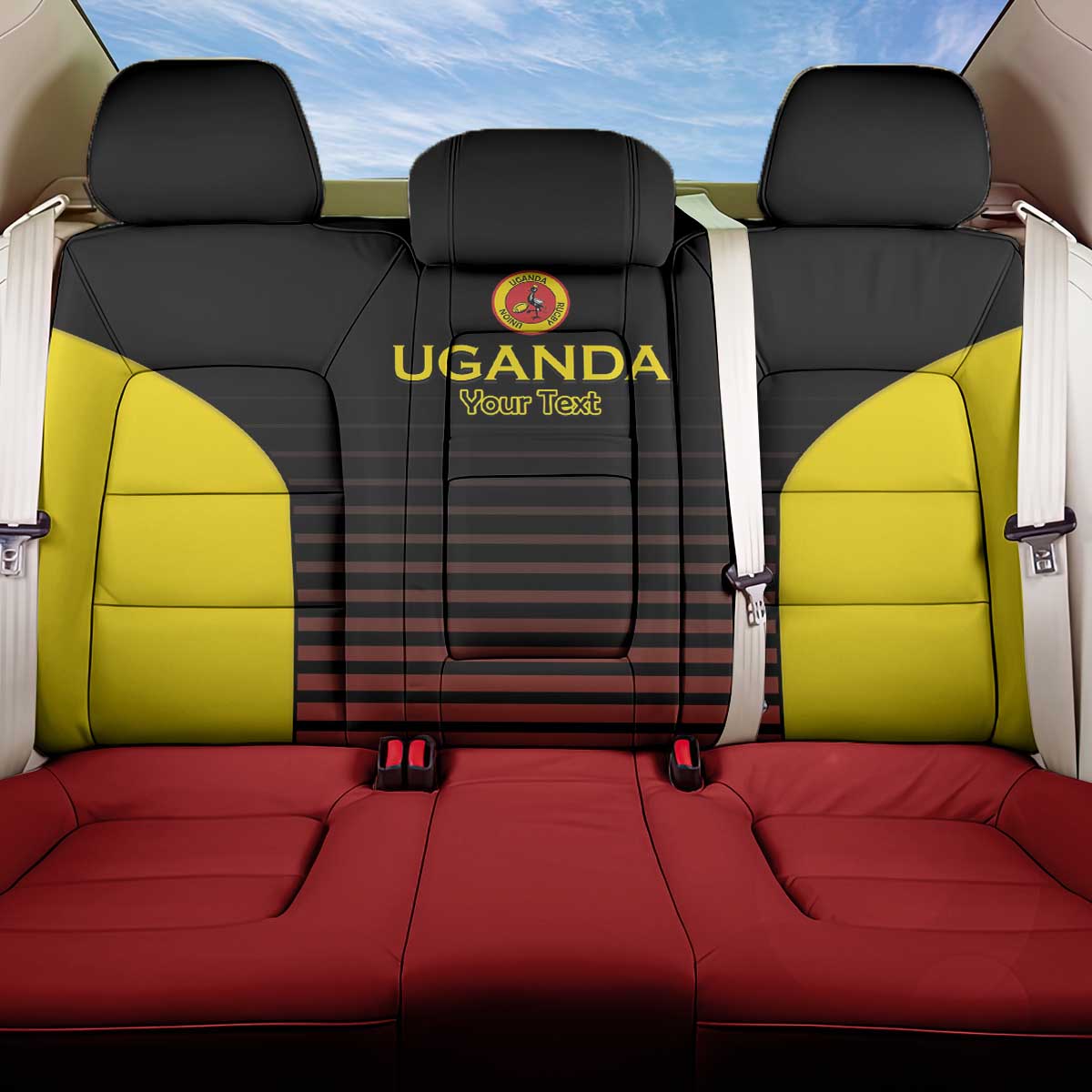 Uganda Rugby Custom Back Car Seat Cover Go Cranes
