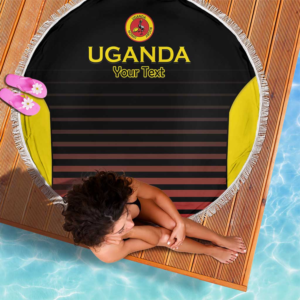 Uganda Rugby Custom Beach Blanket Go Cranes