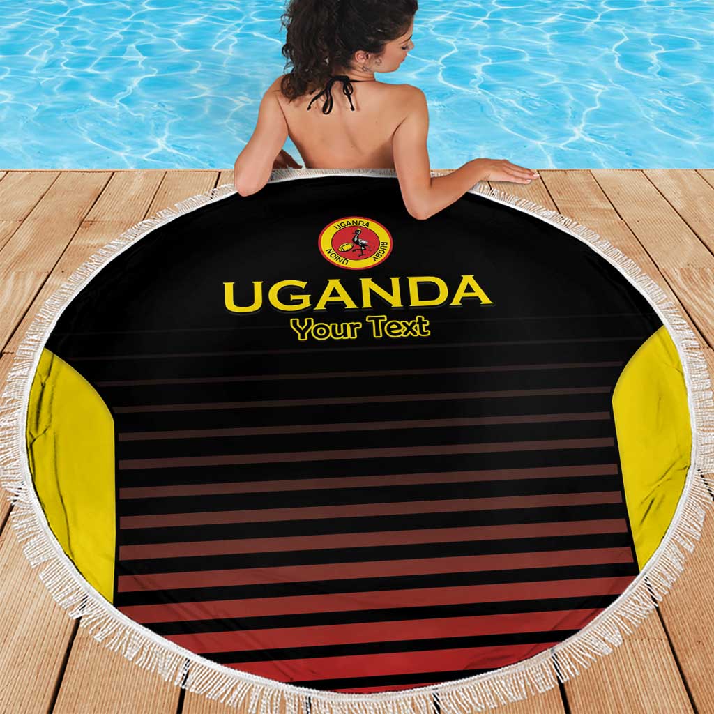 Uganda Rugby Custom Beach Blanket Go Cranes