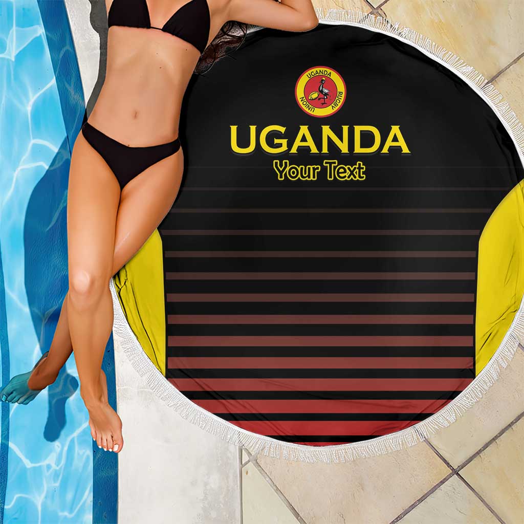 Uganda Rugby Custom Beach Blanket Go Cranes