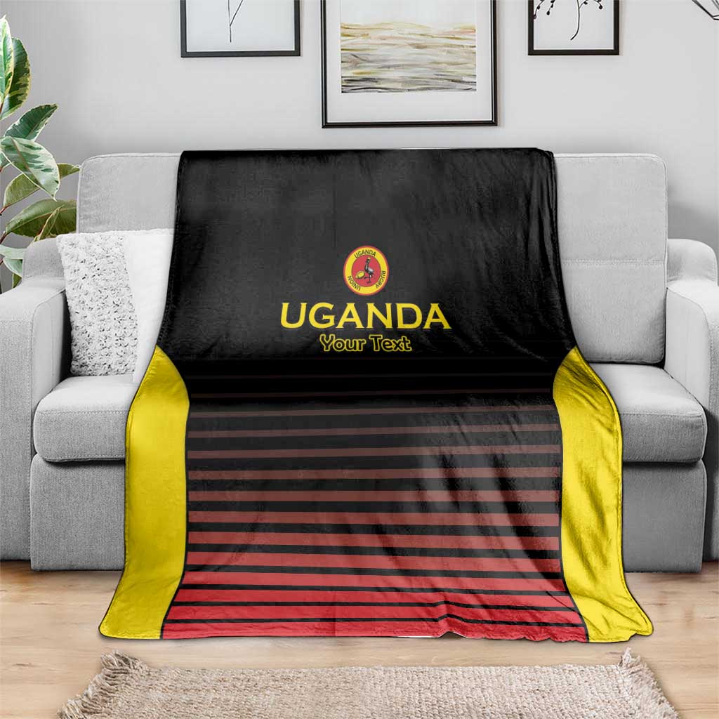 Uganda Rugby Custom Blanket Go Cranes