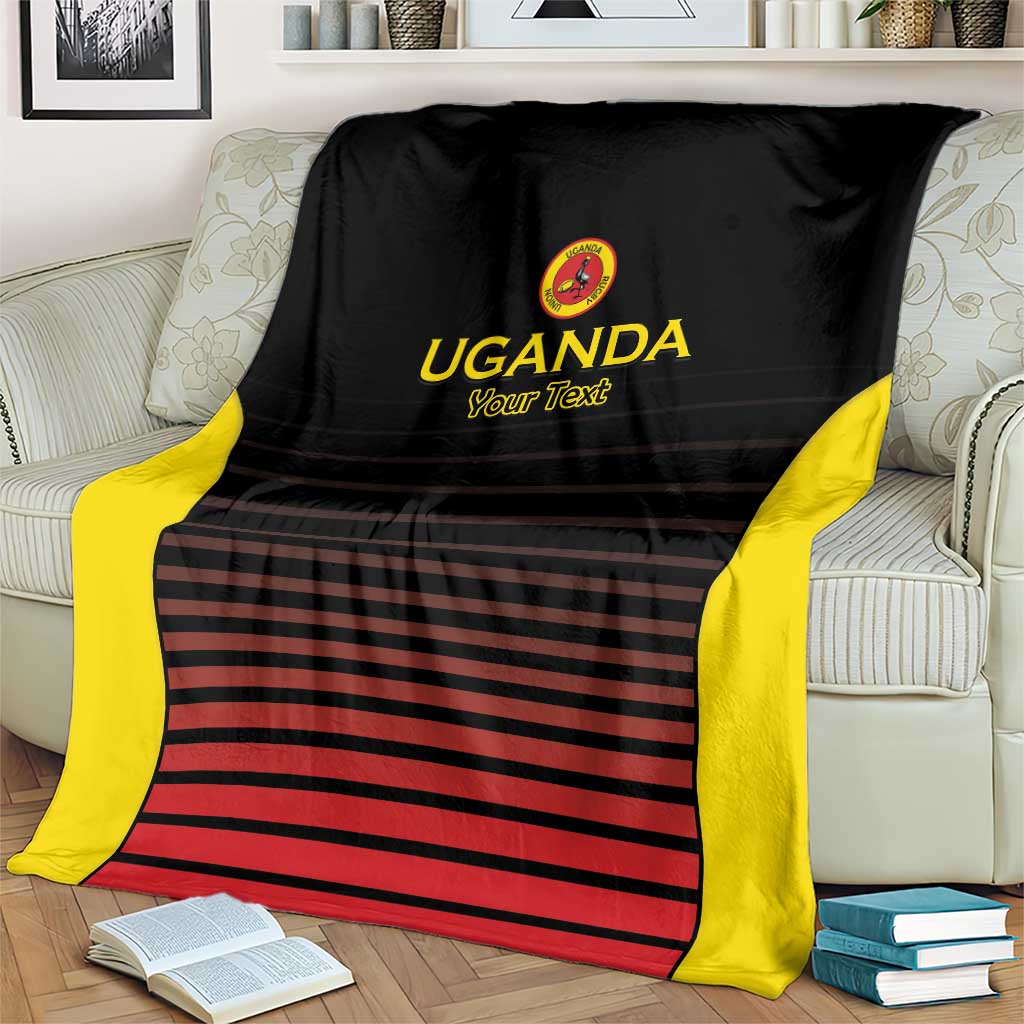 Uganda Rugby Custom Blanket Go Cranes