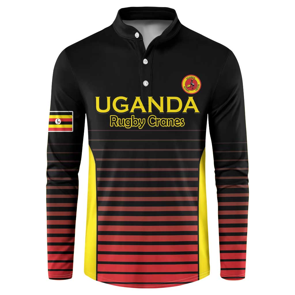 Uganda Rugby Custom Button Sweatshirt Go Cranes