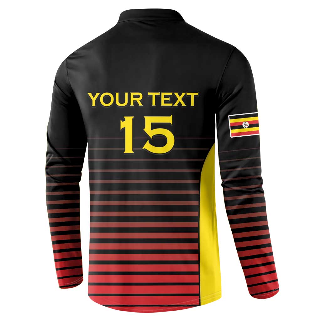 Uganda Rugby Custom Button Sweatshirt Go Cranes