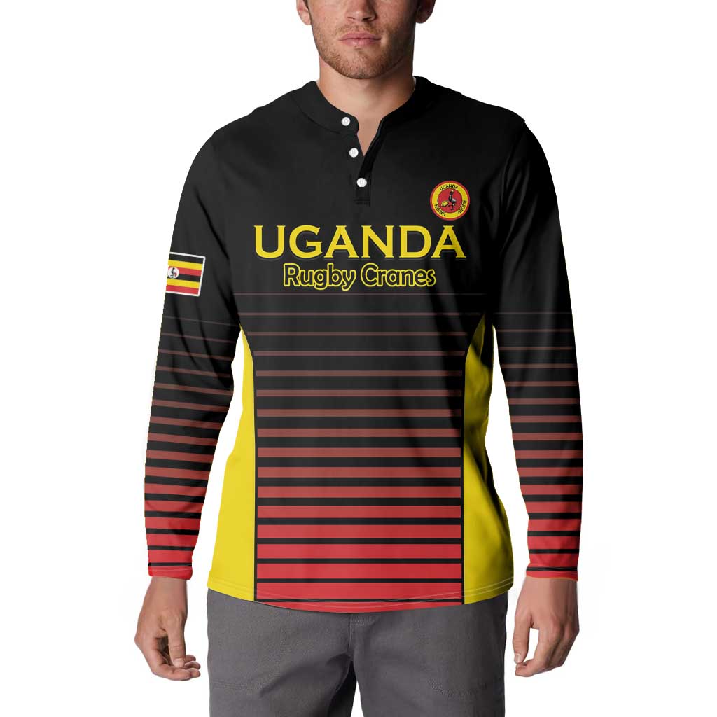 Uganda Rugby Custom Button Sweatshirt Go Cranes
