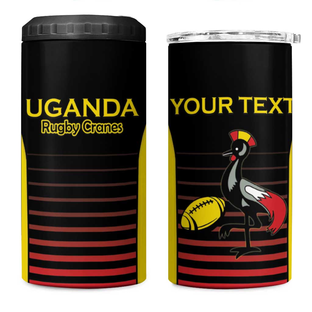Uganda Rugby Custom 4 in 1 Can Cooler Tumbler Go Cranes