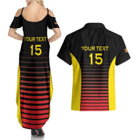 Uganda Rugby Custom Couples Matching Summer Maxi Dress and Hawaiian Shirt Go Cranes