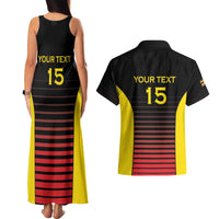Uganda Rugby Custom Couples Matching Tank Maxi Dress and Hawaiian Shirt Go Cranes