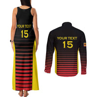 Uganda Rugby Custom Couples Matching Tank Maxi Dress and Long Sleeve Button Shirt Go Cranes