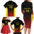 Uganda Rugby Custom Family Matching Long Sleeve Bodycon Dress and Hawaiian Shirt Go Cranes