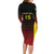 Uganda Rugby Custom Family Matching Long Sleeve Bodycon Dress and Hawaiian Shirt Go Cranes