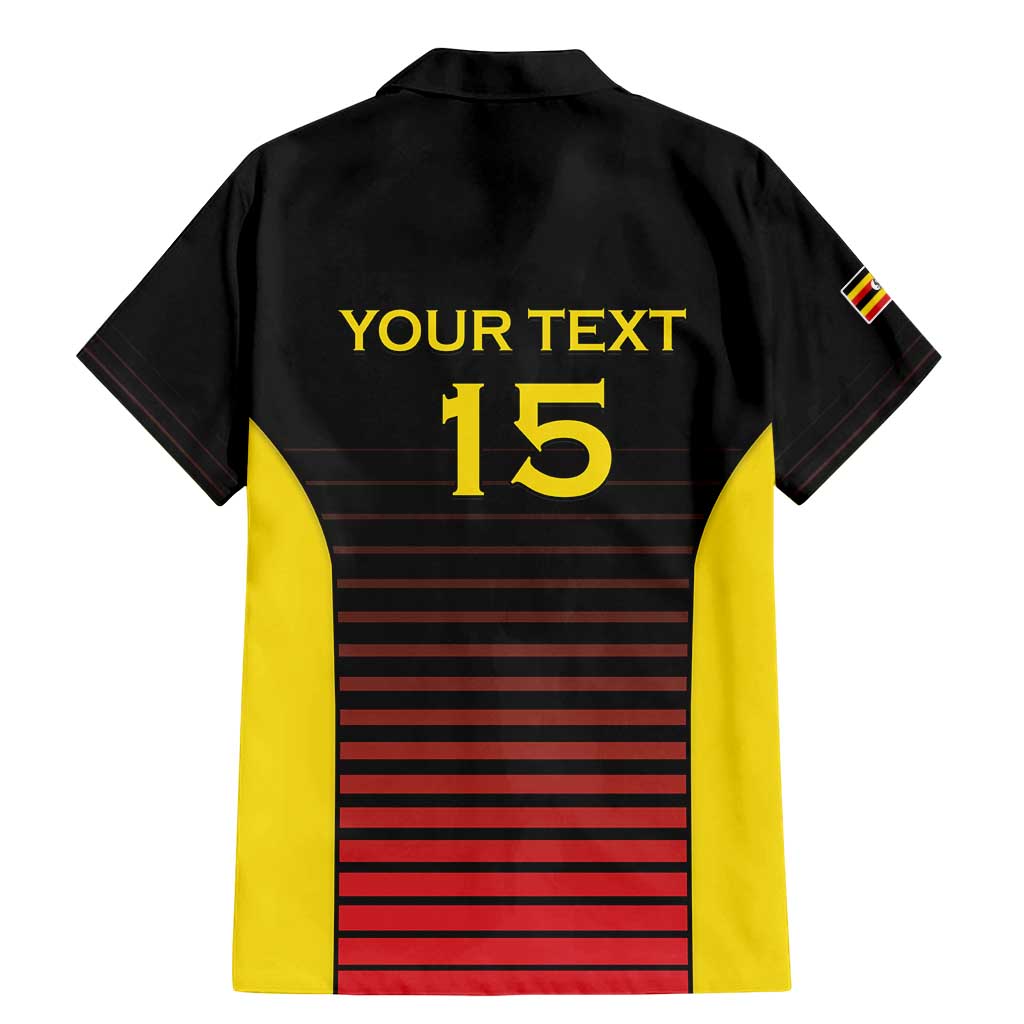 Uganda Rugby Custom Family Matching Mermaid Dress and Hawaiian Shirt Go Cranes