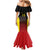 Uganda Rugby Custom Family Matching Mermaid Dress and Hawaiian Shirt Go Cranes
