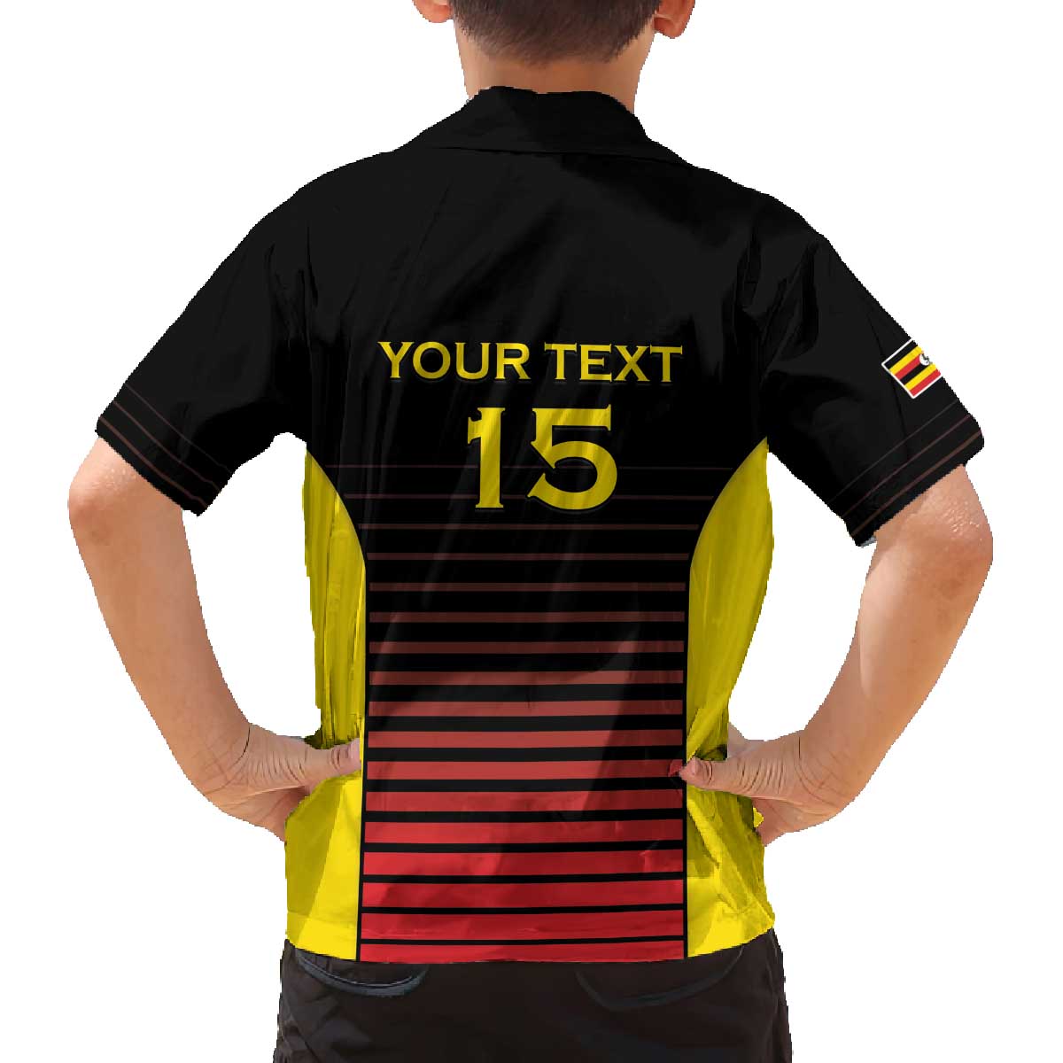 Uganda Rugby Custom Family Matching Off The Shoulder Long Sleeve Dress and Hawaiian Shirt Go Cranes