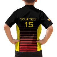 Uganda Rugby Custom Family Matching Off The Shoulder Long Sleeve Dress and Hawaiian Shirt Go Cranes