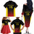 Uganda Rugby Custom Family Matching Off The Shoulder Long Sleeve Dress and Hawaiian Shirt Go Cranes