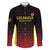 Uganda Rugby Custom Family Matching Off The Shoulder Long Sleeve Dress and Hawaiian Shirt Go Cranes