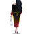 Uganda Rugby Custom Family Matching Off The Shoulder Long Sleeve Dress and Hawaiian Shirt Go Cranes