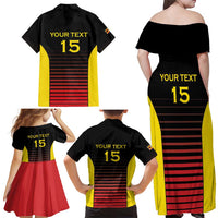 Uganda Rugby Custom Family Matching Off Shoulder Maxi Dress and Hawaiian Shirt Go Cranes