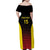 Uganda Rugby Custom Family Matching Off Shoulder Maxi Dress and Hawaiian Shirt Go Cranes