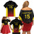 Uganda Rugby Custom Family Matching Off Shoulder Short Dress and Hawaiian Shirt Go Cranes