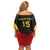 Uganda Rugby Custom Family Matching Off Shoulder Short Dress and Hawaiian Shirt Go Cranes