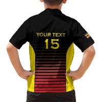 Uganda Rugby Custom Family Matching Short Sleeve Bodycon Dress and Hawaiian Shirt Go Cranes