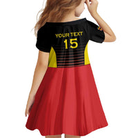 Uganda Rugby Custom Family Matching Short Sleeve Bodycon Dress and Hawaiian Shirt Go Cranes