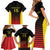 Uganda Rugby Custom Family Matching Short Sleeve Bodycon Dress and Hawaiian Shirt Go Cranes