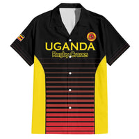 Uganda Rugby Custom Family Matching Short Sleeve Bodycon Dress and Hawaiian Shirt Go Cranes