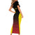 Uganda Rugby Custom Family Matching Short Sleeve Bodycon Dress and Hawaiian Shirt Go Cranes