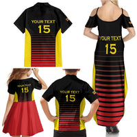 Uganda Rugby Custom Family Matching Summer Maxi Dress and Hawaiian Shirt Go Cranes