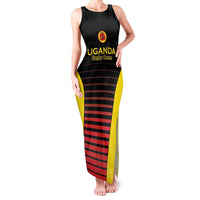 Uganda Rugby Custom Family Matching Tank Maxi Dress and Hawaiian Shirt Go Cranes