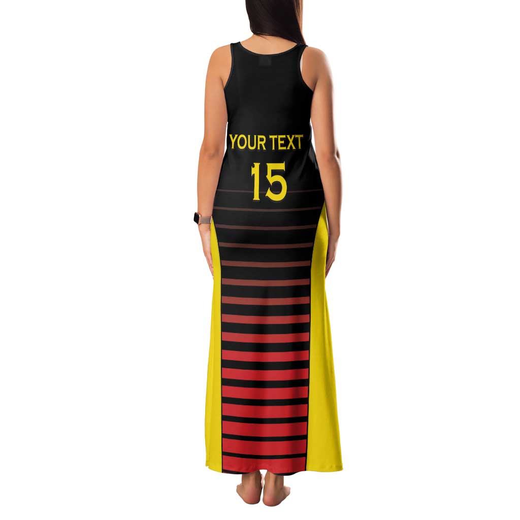 Uganda Rugby Custom Family Matching Tank Maxi Dress and Hawaiian Shirt Go Cranes