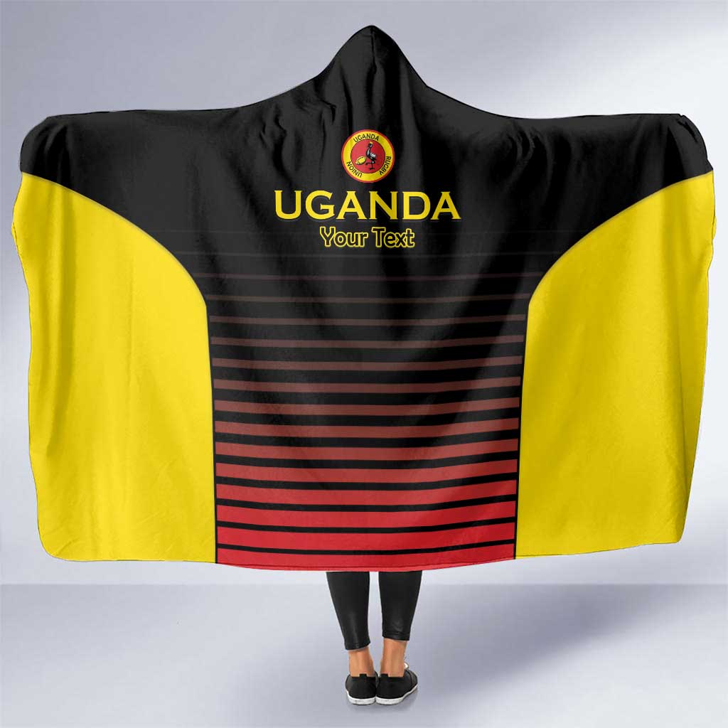 Uganda Rugby Custom Hooded Blanket Go Cranes